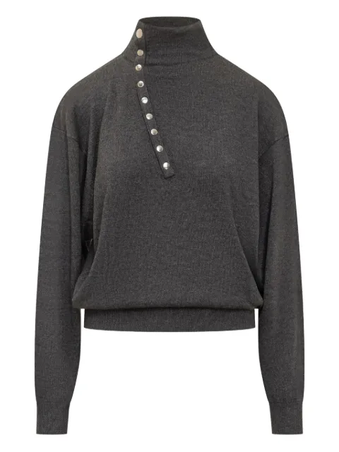 ISABEL MARANT buttoned high-neck calsia-gd sweater 