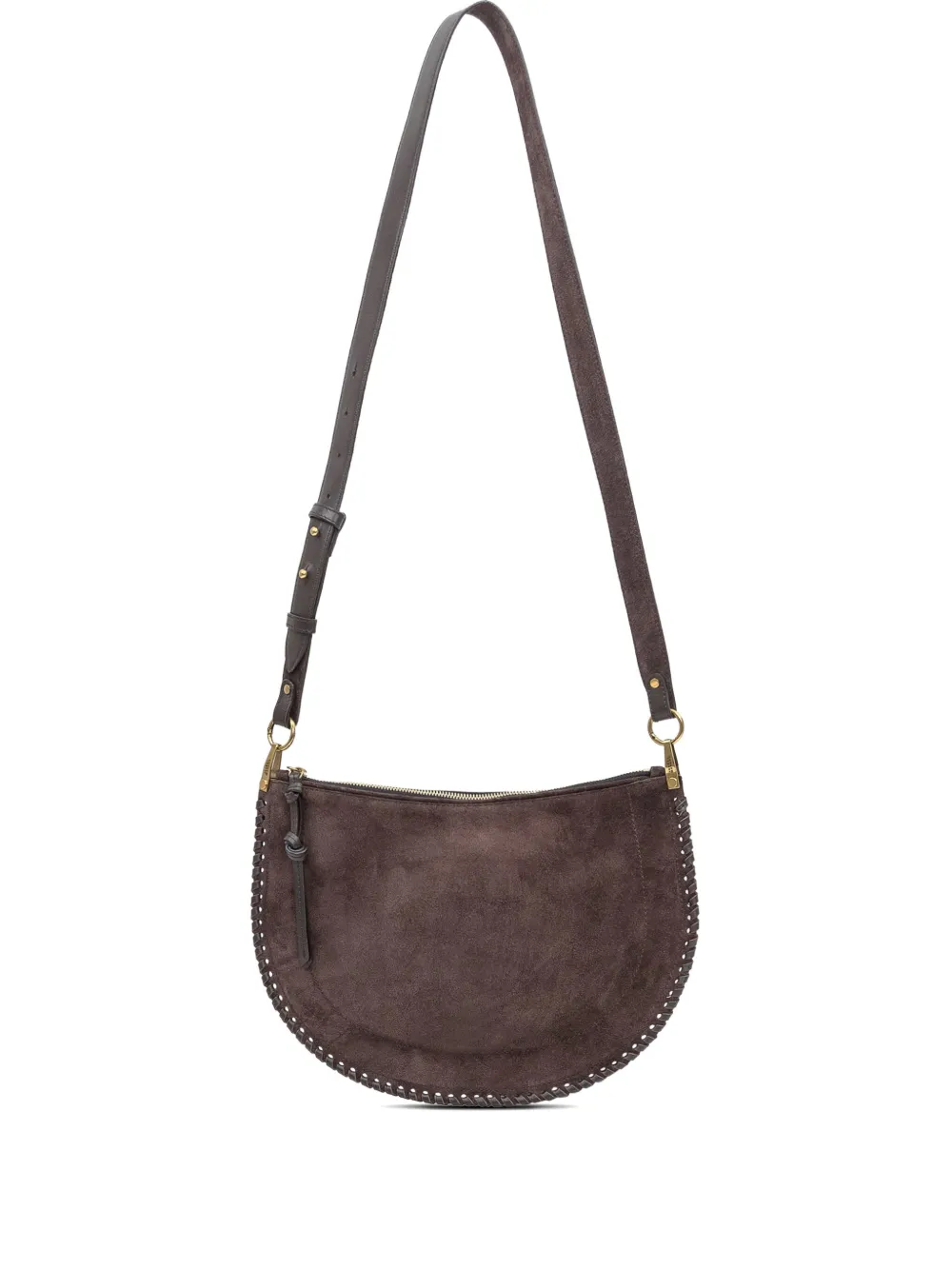 Isabel Marant Oskan Soft Zip Bag In Suede Brown In Brown