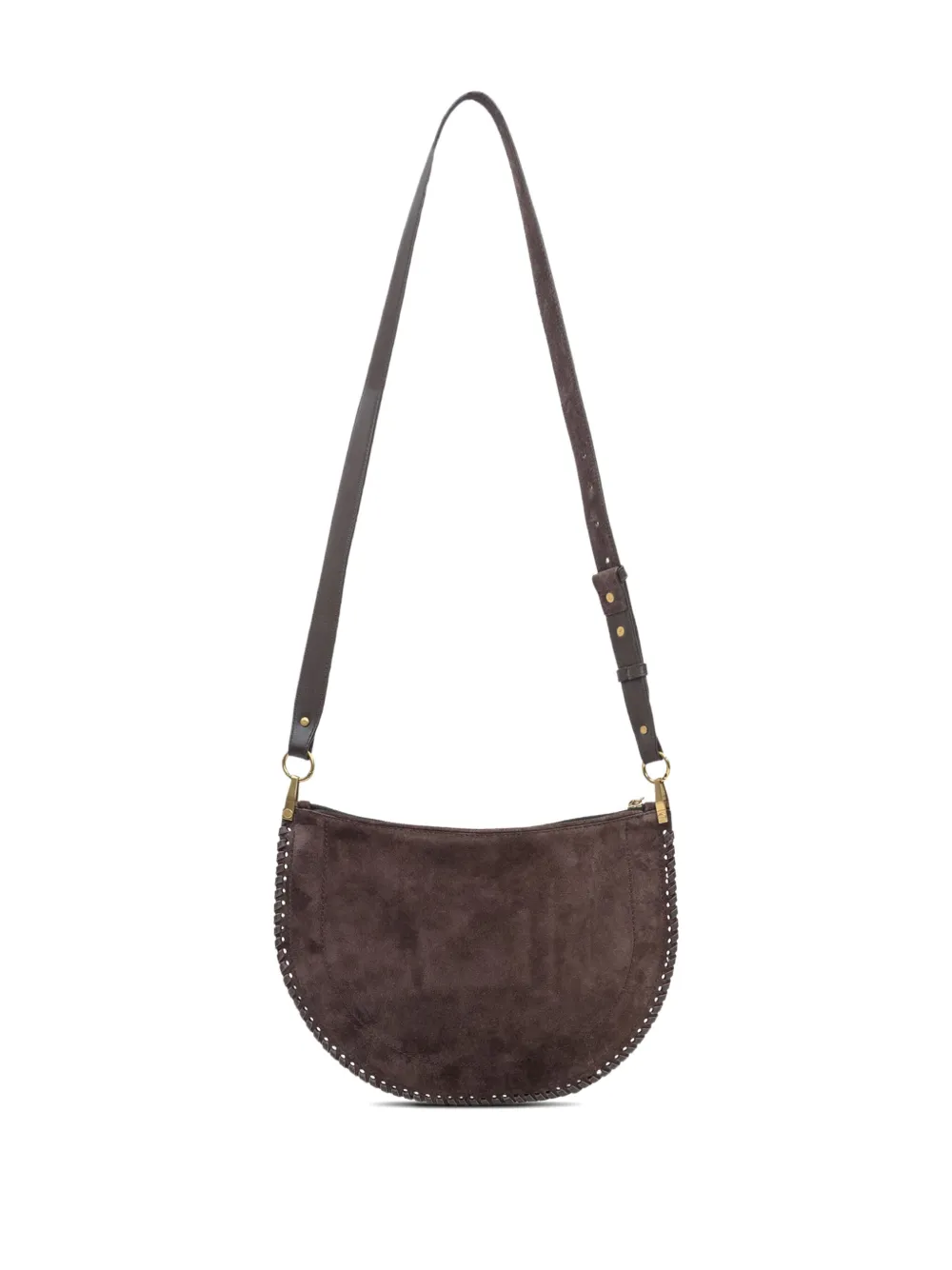 Isabel Marant Oskan Soft Zip Bag In Suede Brown In Brown