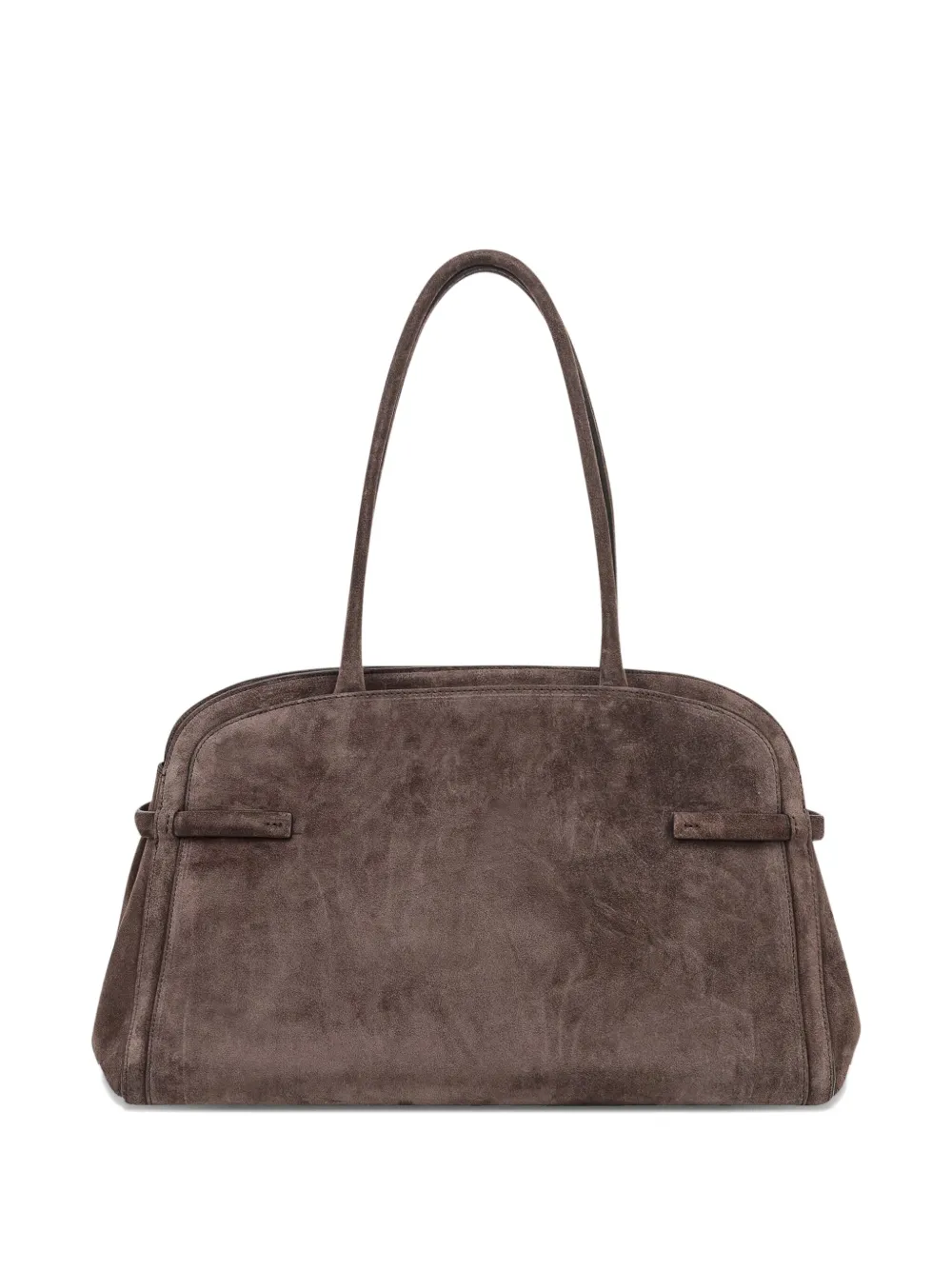 Orciani Brown Suede Leather Bag With Handles In Brown