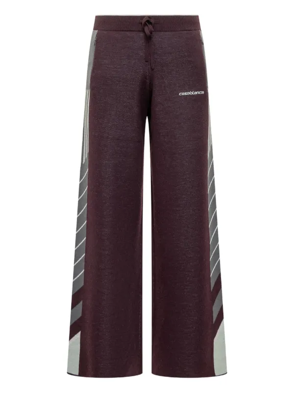 Casablanca Diagonal Tennis Trousers in Red