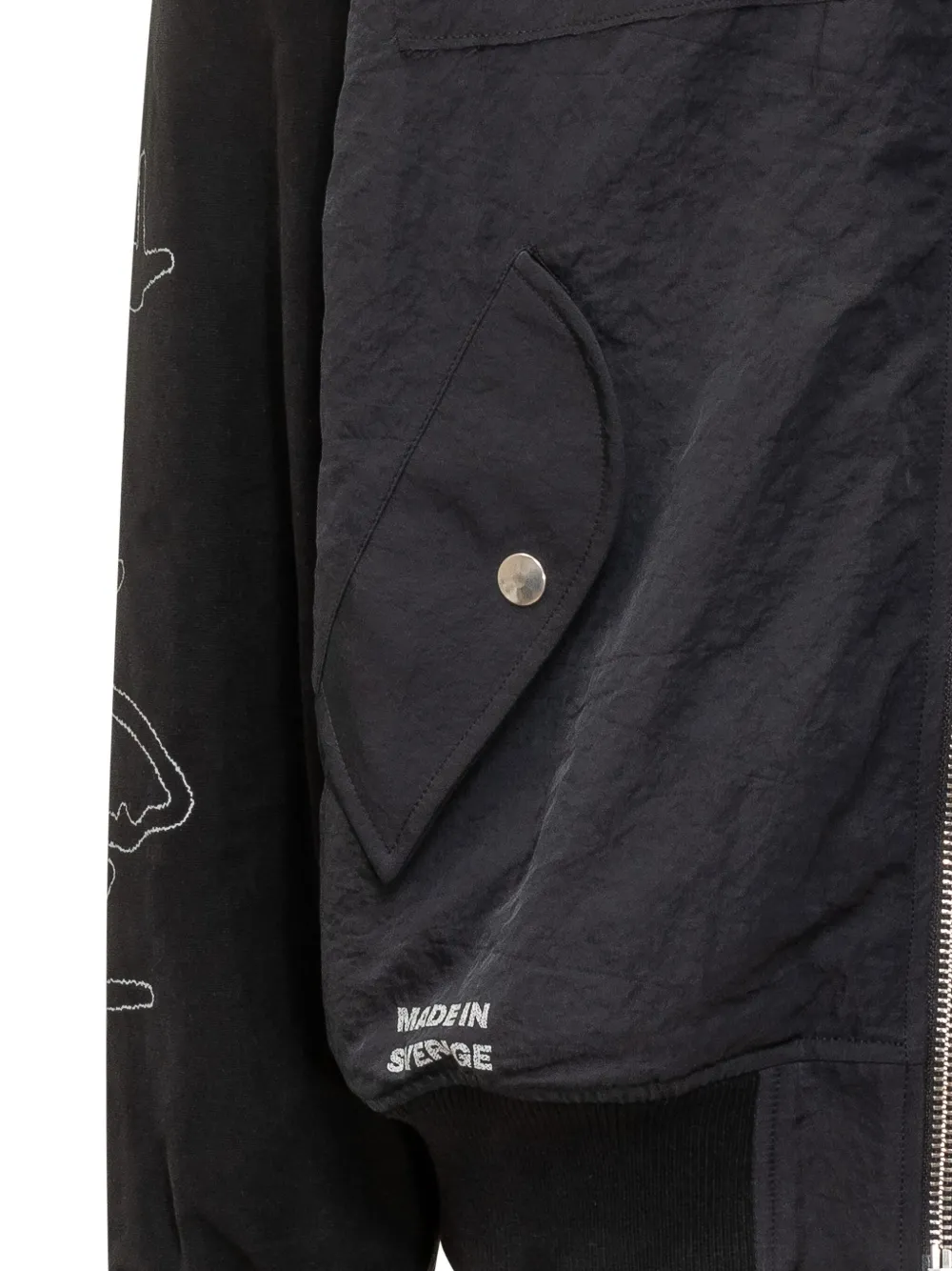 44 Label Group Logo-motif Bomber Jacket In Black
