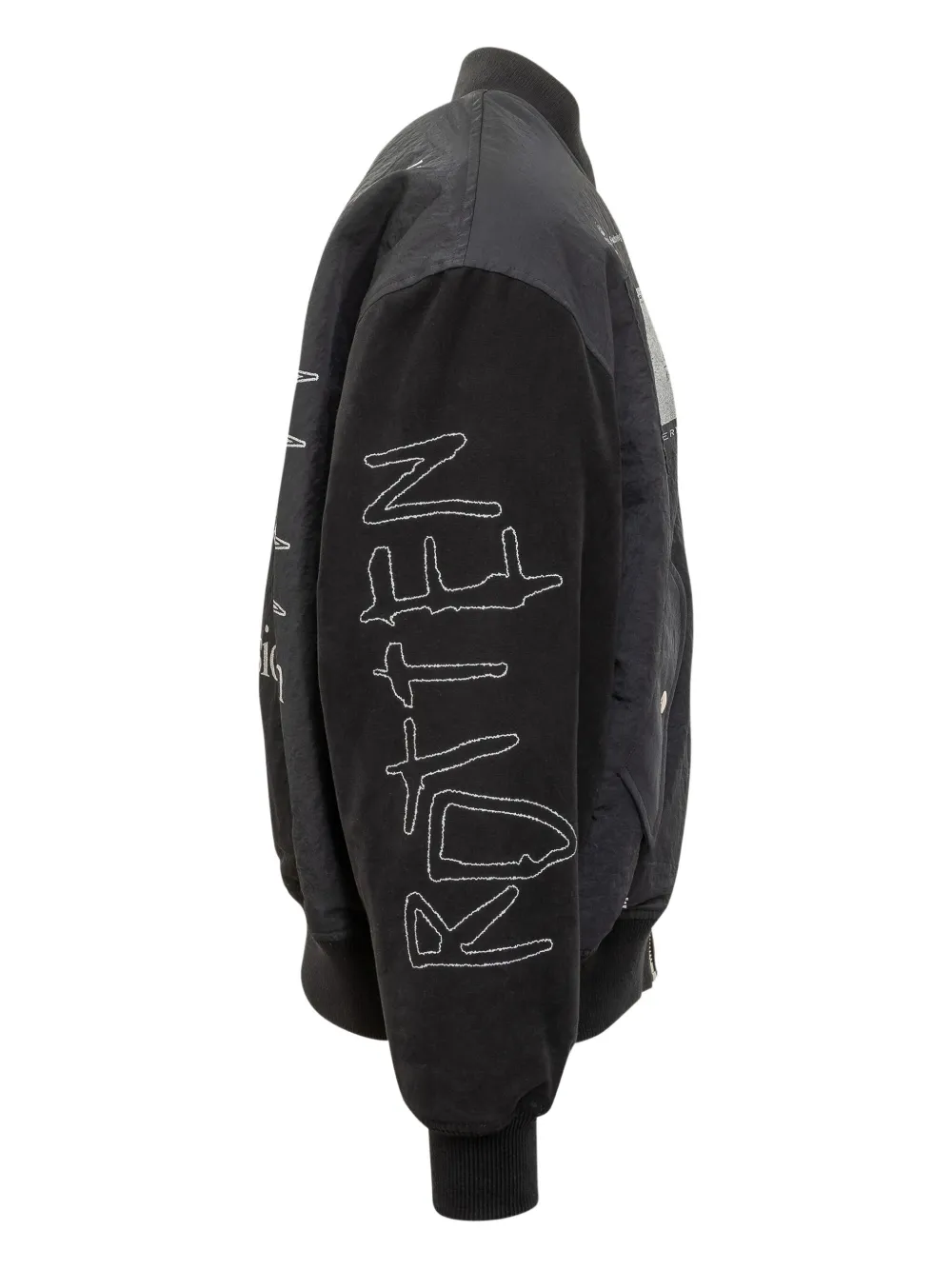 44 Label Group Logo-motif Bomber Jacket In Black