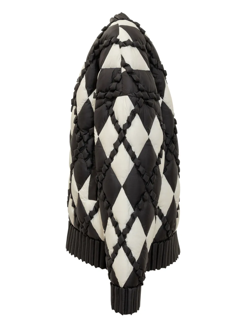 RAXXY Gewatteerd jack met diamantpatroon Zwart