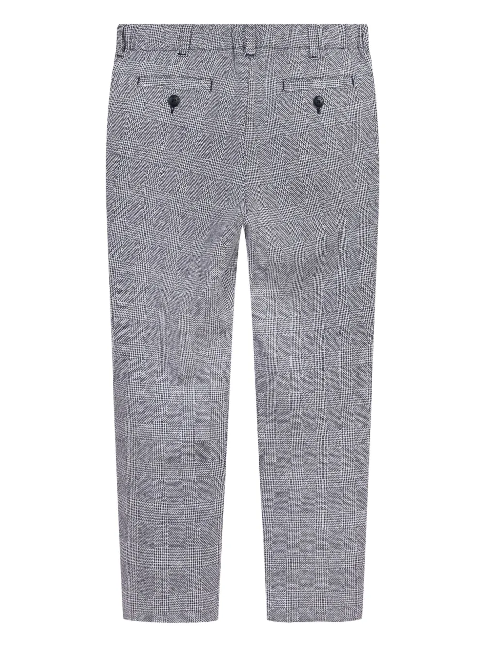 Emporio Armani Kids Geruite broek met geborduurd logo Grijs