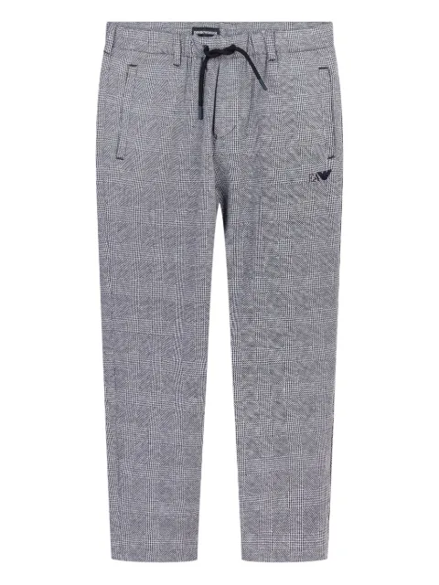 Emporio Armani Kids pantalones con logo bordado y cuadros estampados
