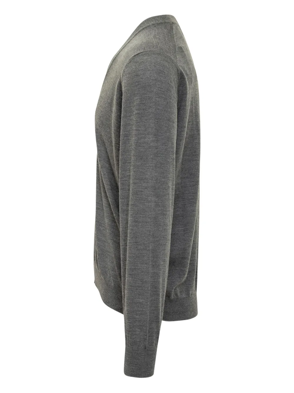 Brunello Cucinelli Virgin Wool Cardigan In Gray