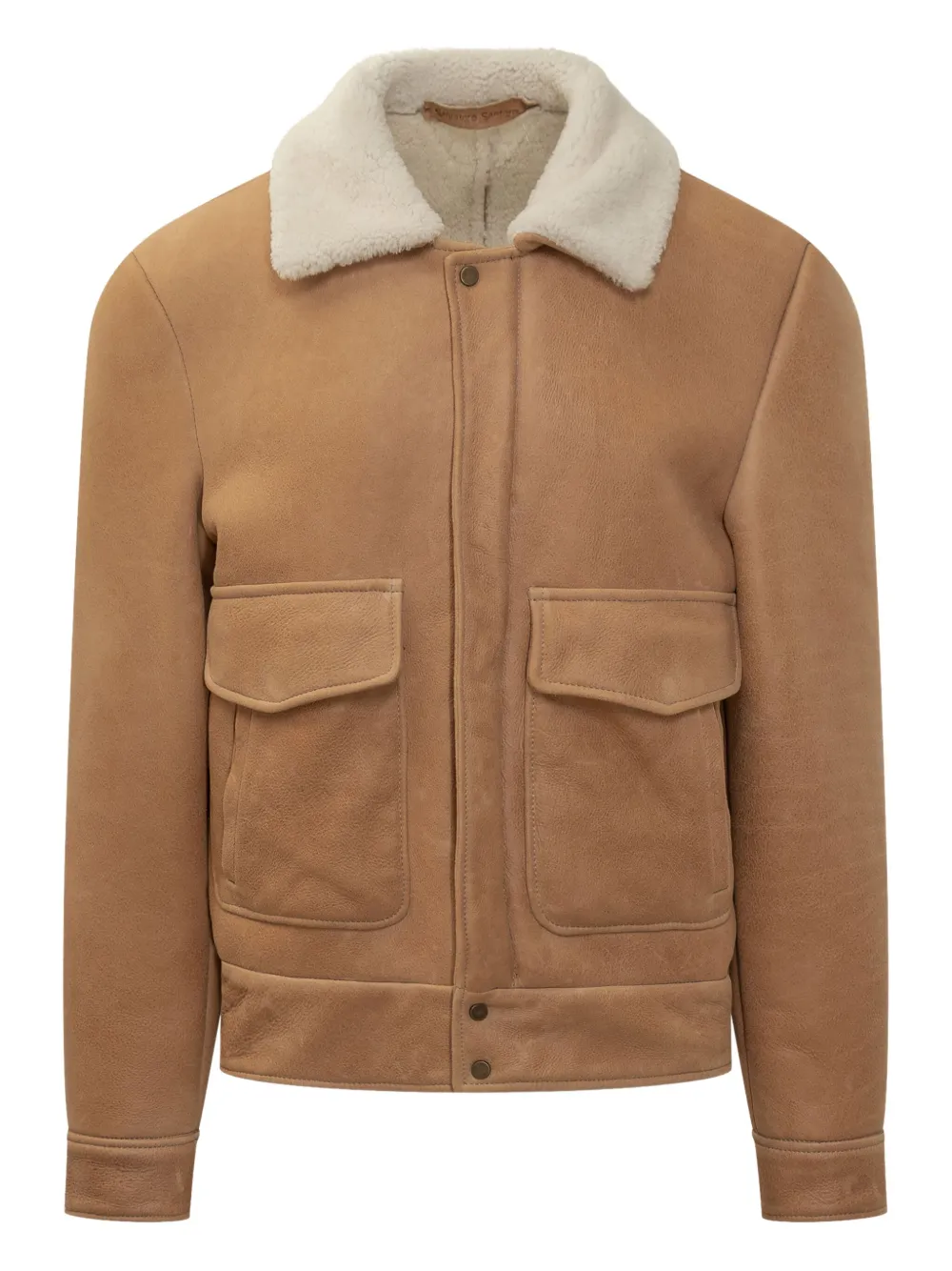 Salvatore Santoro shearling collar leather jacket | Brown | Image 1