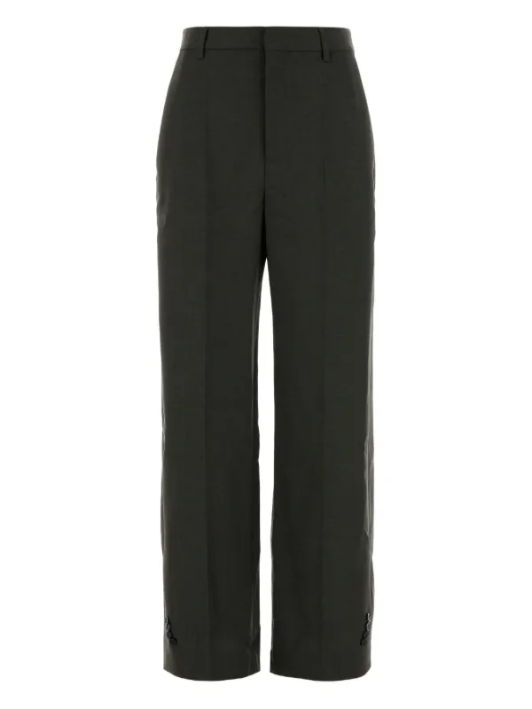 Jean Paul Gaultier Concealed-fastening Trousers in Green
