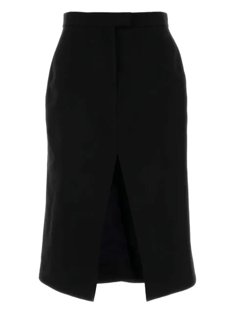 Alexander McQueen wool split-front skirt