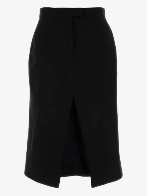Alexander McQueen wool split-front skirt