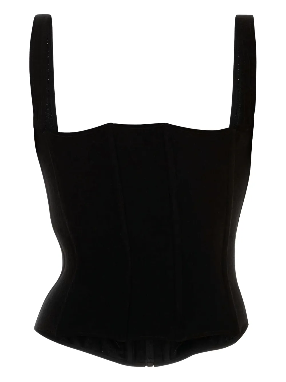 Balenciaga velvet zip-front bodice | Black | Image 1