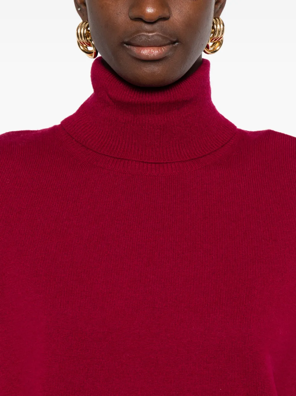 Alpha Studio Roll-neck Jumper In Red