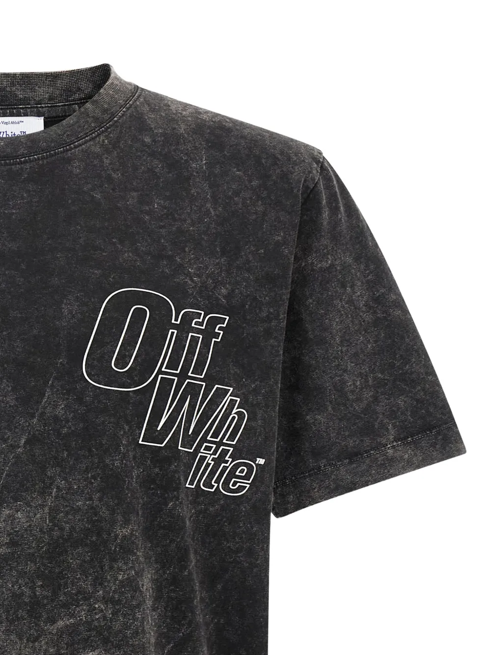 Off-White Outline T-shirt met print Zwart