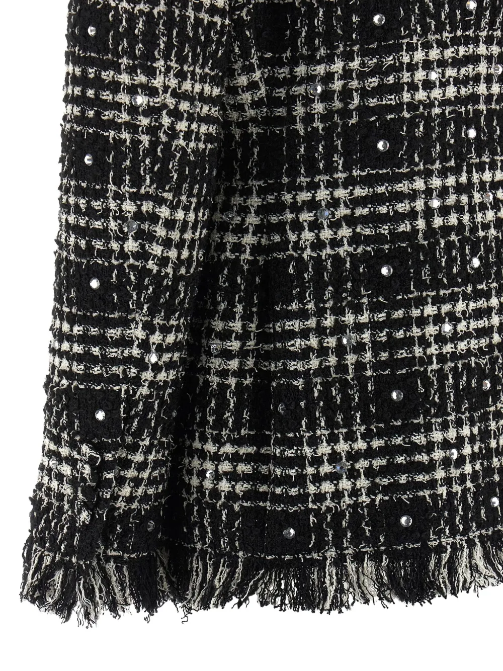Rhinestone-Embellished Tweed Blazer