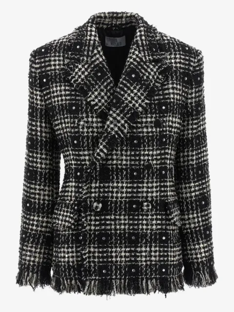 Giuseppe Di Morabito blazer de tweed con apliques de strass