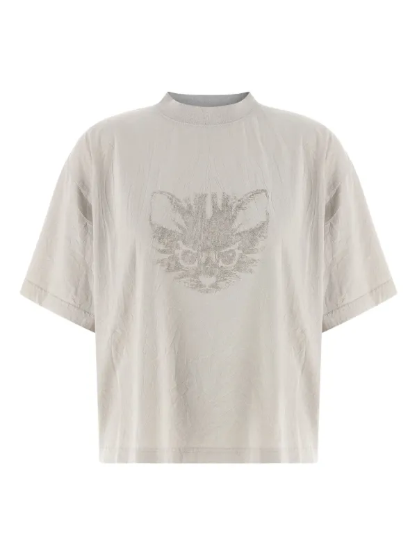 Balenciaga Graphic-print Crew-neck T-shirt in White