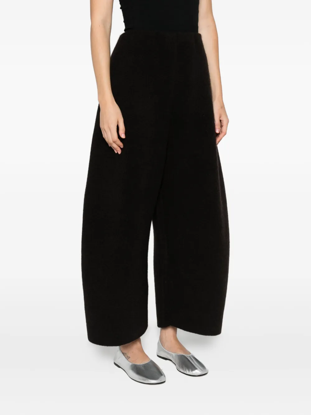 Boboutic Wide-leg Cropped Trousers In Black