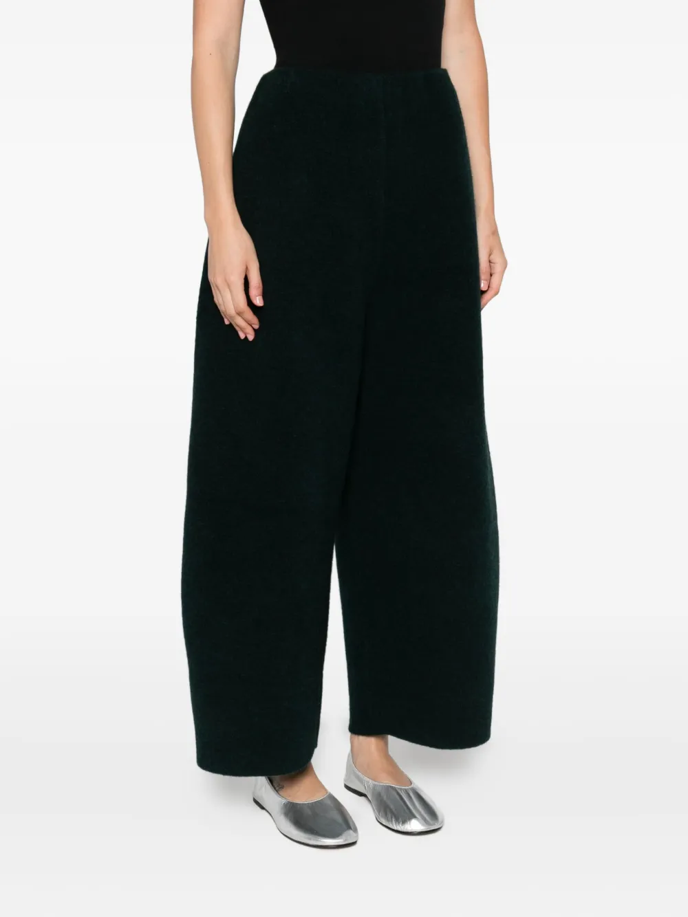 Boboutic Wide-leg High-waisted Trousers In Blue