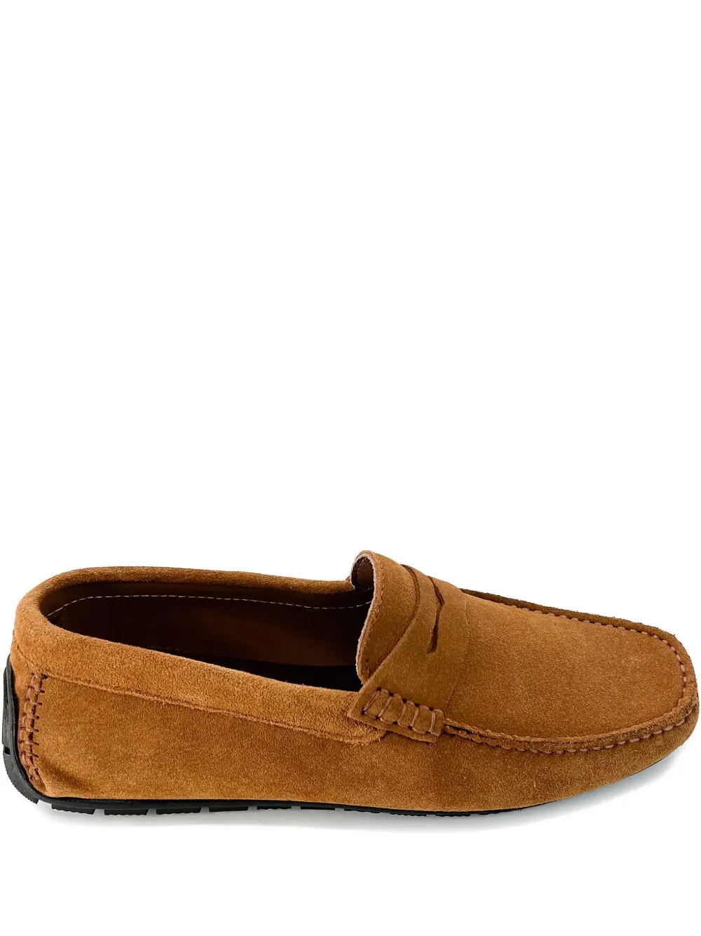Bruno Magli suede penny loafers | Brown | Image 1