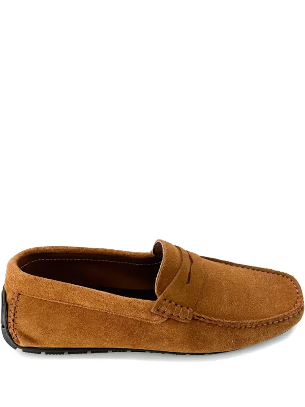Bruno Magli Men\'s Suede Penny Loafers in Brown Prato Slip-On Loafer – Bruno Magli main image 3
