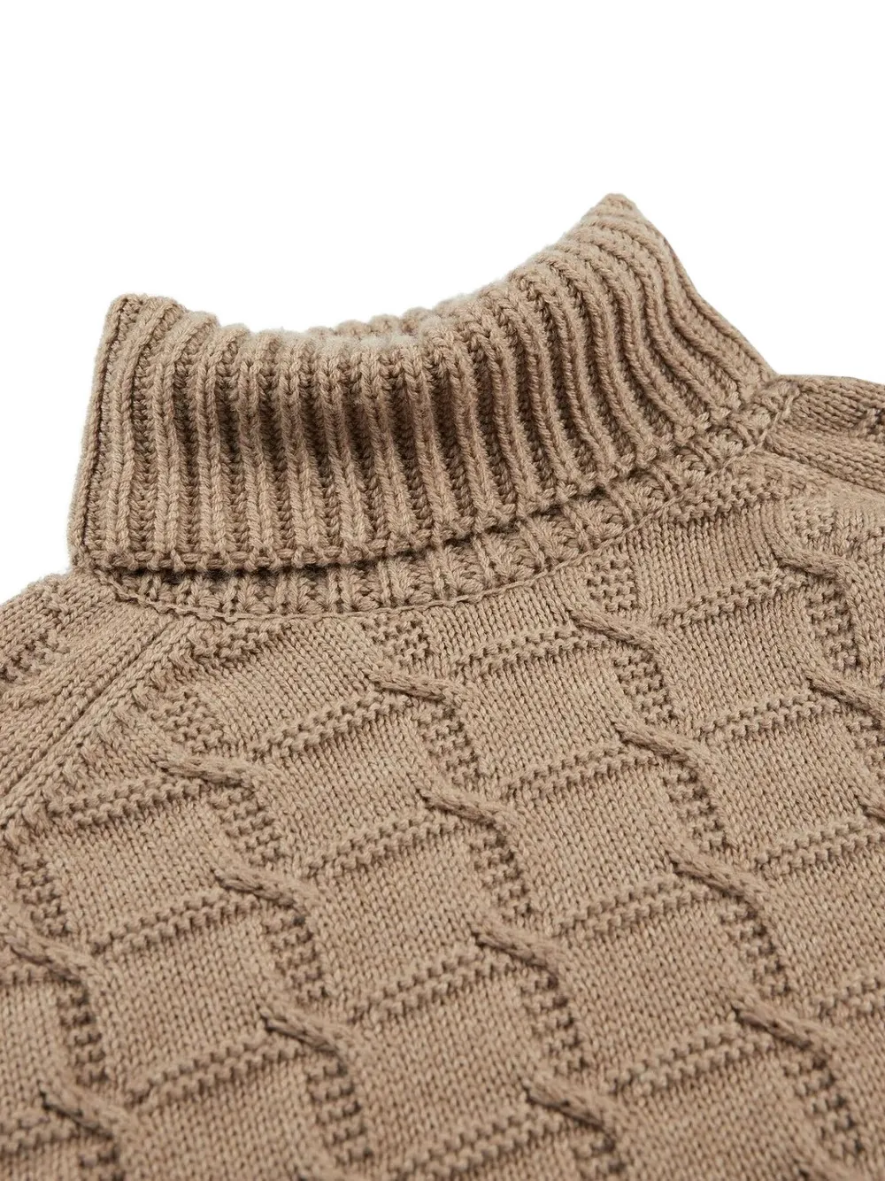 Zanone Kabelgebreide wollen trui Bruin