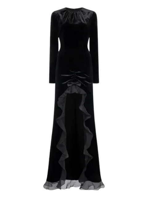Alessandra Rich ruffled velvet dress