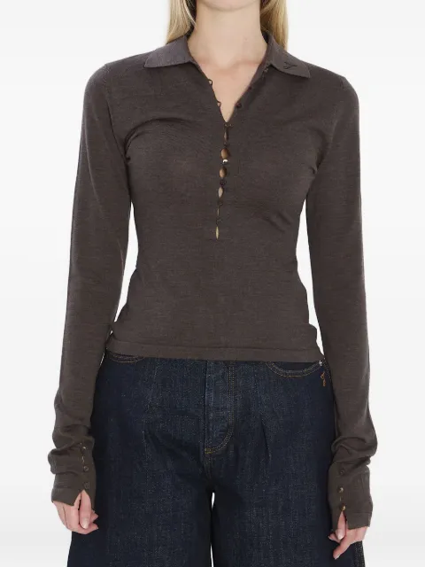 Jacquemus polo-collar buttoned top