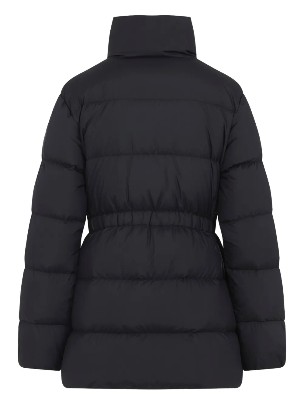 Moncler Quilted Jacket With High Collar And Pockets In Black