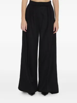 LOEWE elasticated-waistband Pleated Trousers | Black | FARFETCH