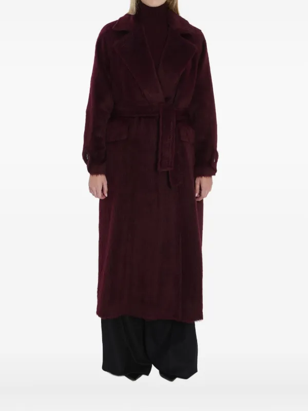 Max Mara Belted Coat Red FARFETCH