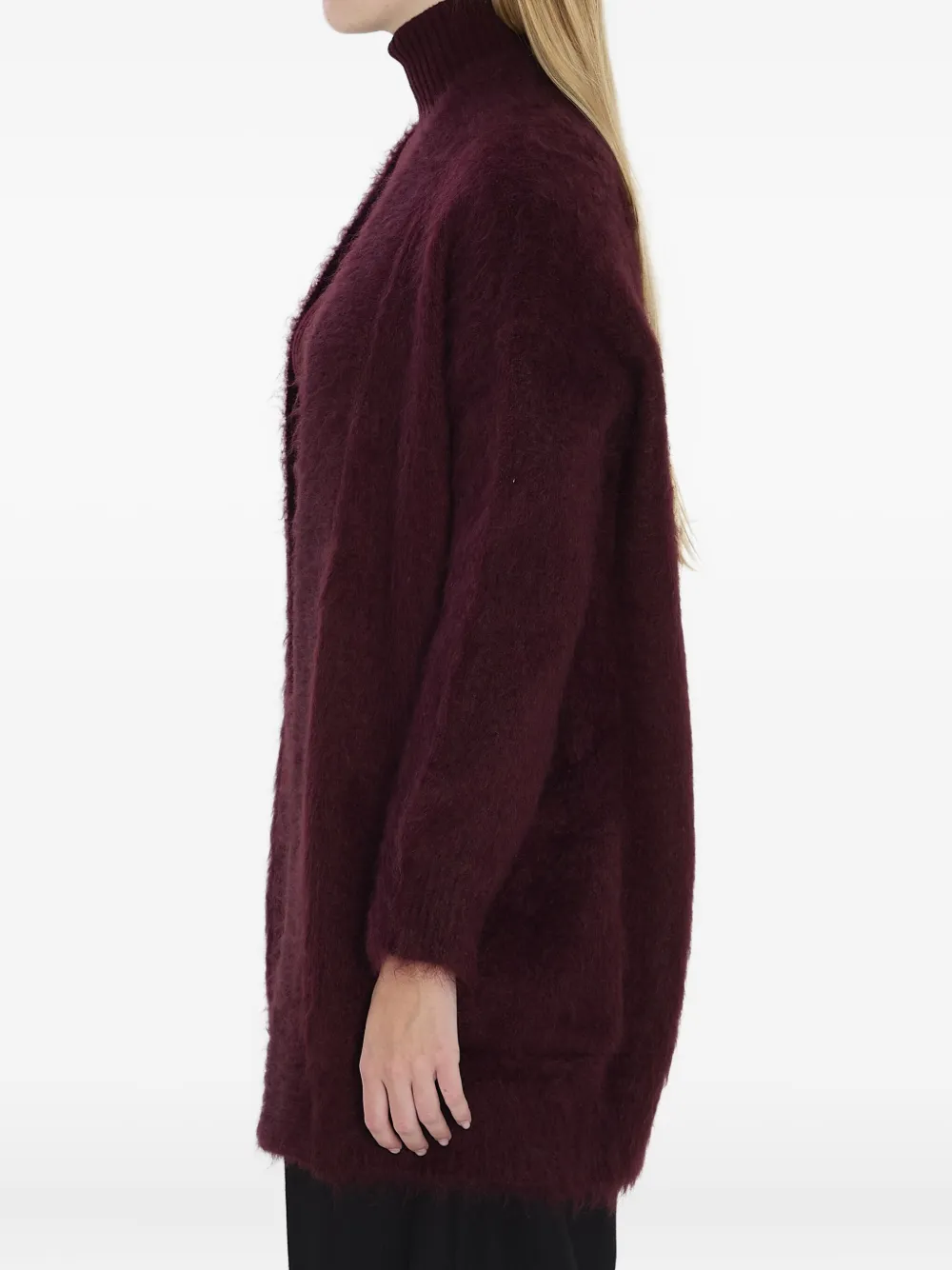 Max Mara Open-front Cardigan In Red