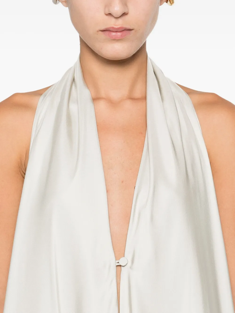 Christian Wijnants Asymmetrische haltertop Wit