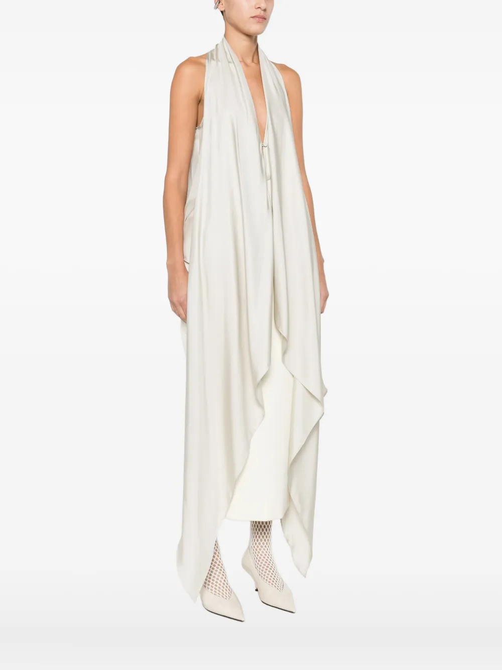 Christian Wijnants Asymmetrische haltertop Wit