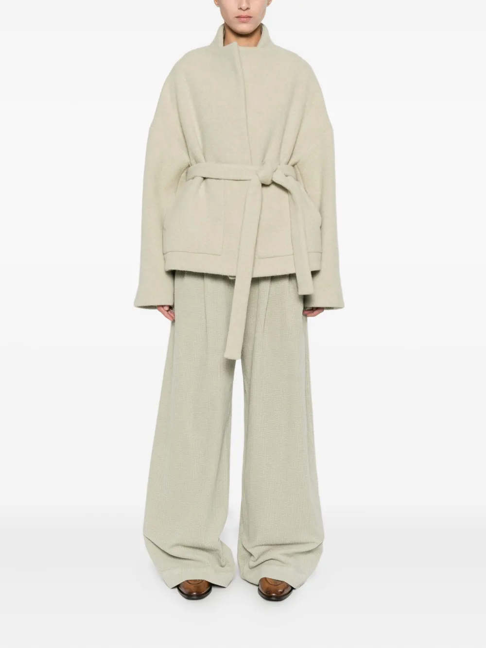 Christian Wijnants Pleated Palazzo Pants In Neutral