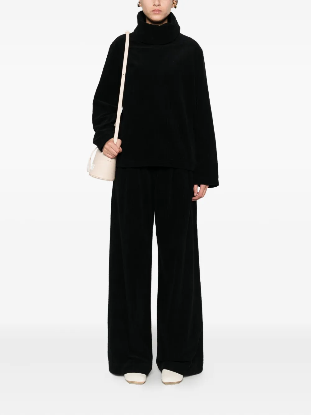 Christian Wijnants Corduroy Straight Trousers In Black