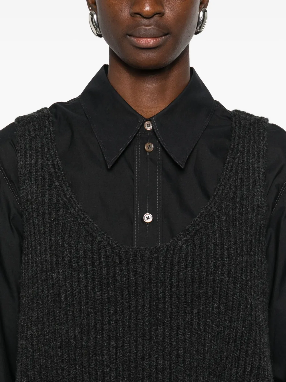 Christian Wijnants Ribbed Vest In Black