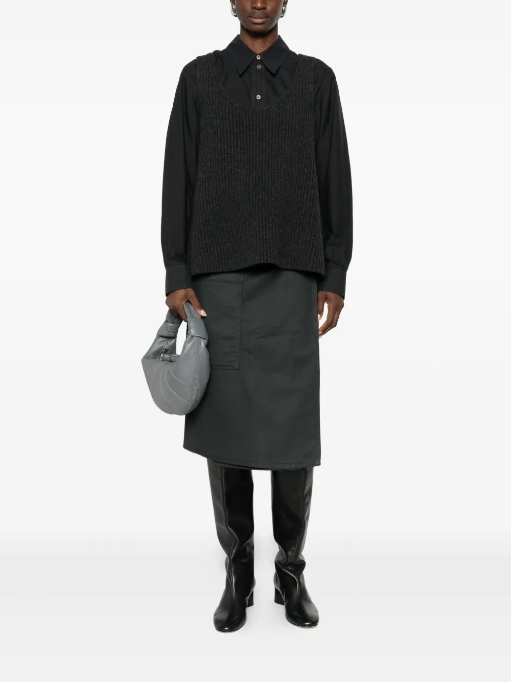 Christian Wijnants Ribbed Vest In Black