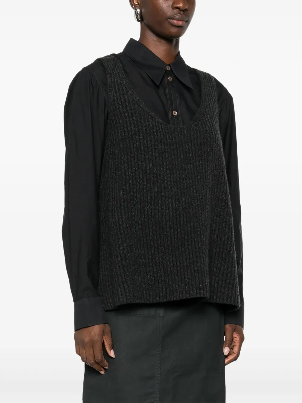 Christian Wijnants Ribbed Vest In Black