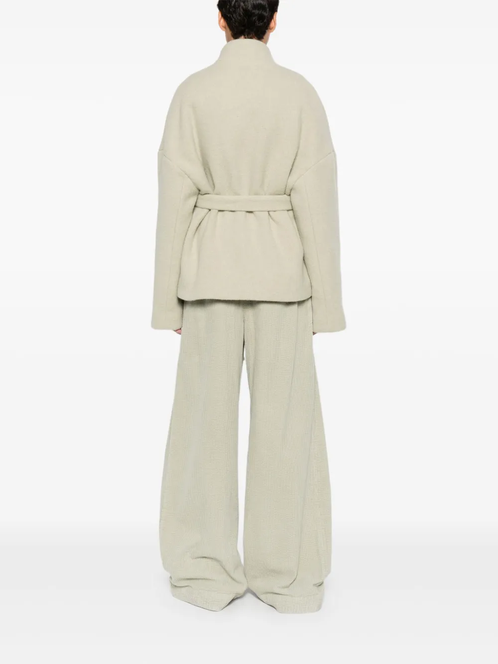 Christian Wijnants Tie-waist Single-breasted Coat In Neutral