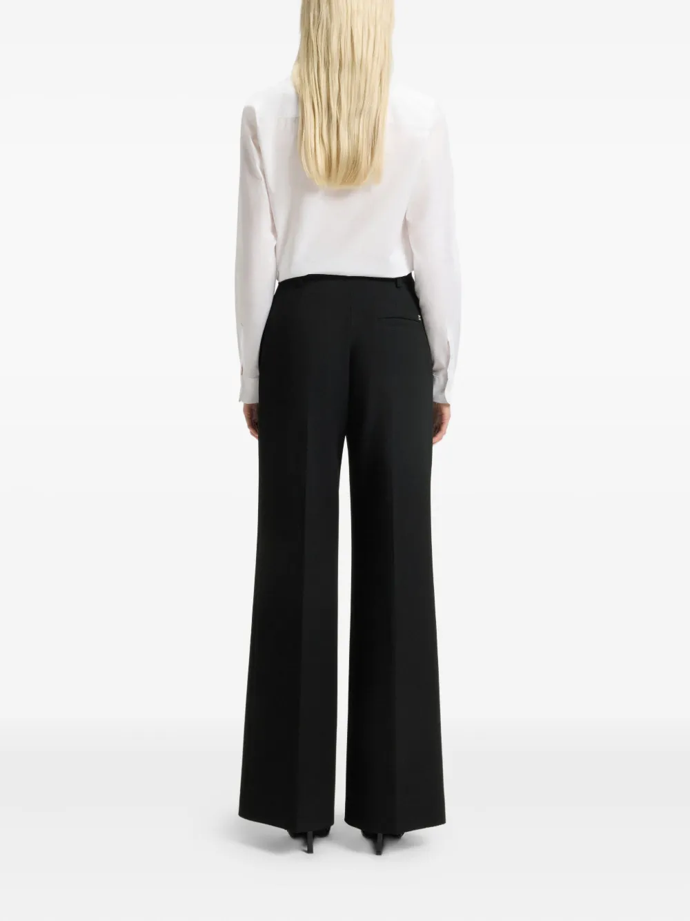 Hugo Boss Wide-leg Trousers In Black
