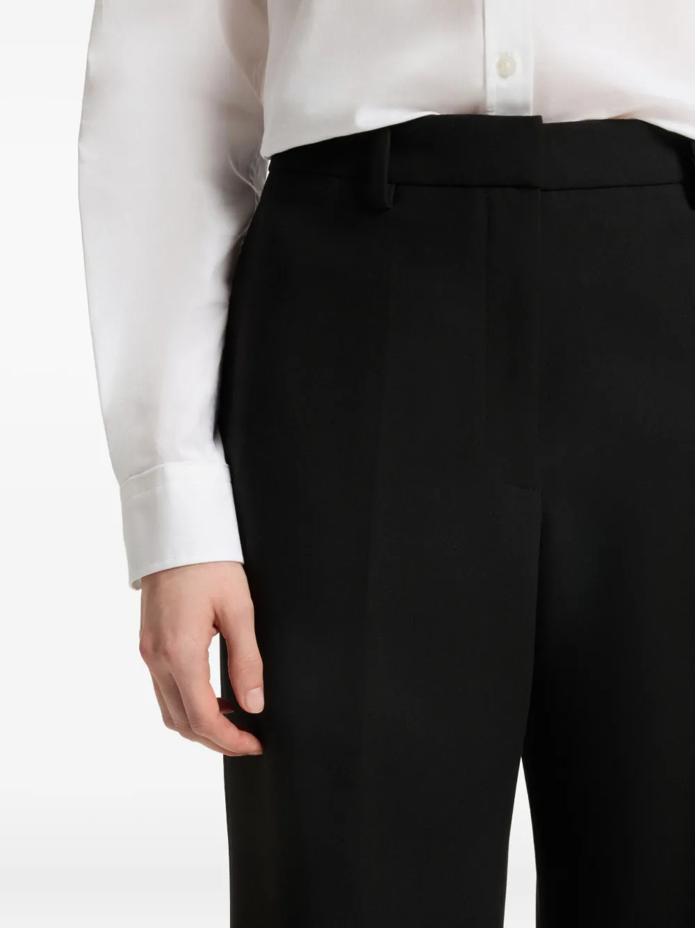 Hugo Boss Wide-leg Trousers In Black