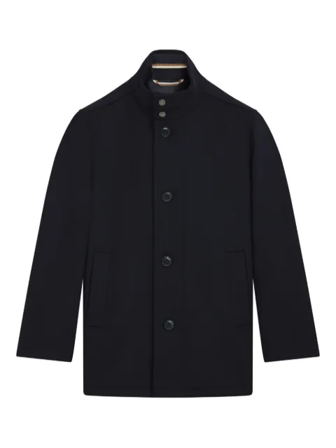 BOSS high-neck single-breasted coat