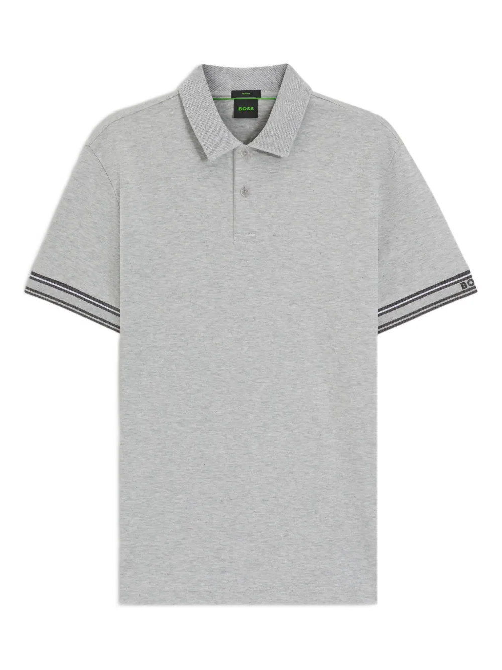 BOSS Camisa polo com punhos dobrados | Cinza | Image 1