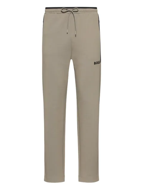 BOSS Calça esportiva com recorte e cordão de ajuste