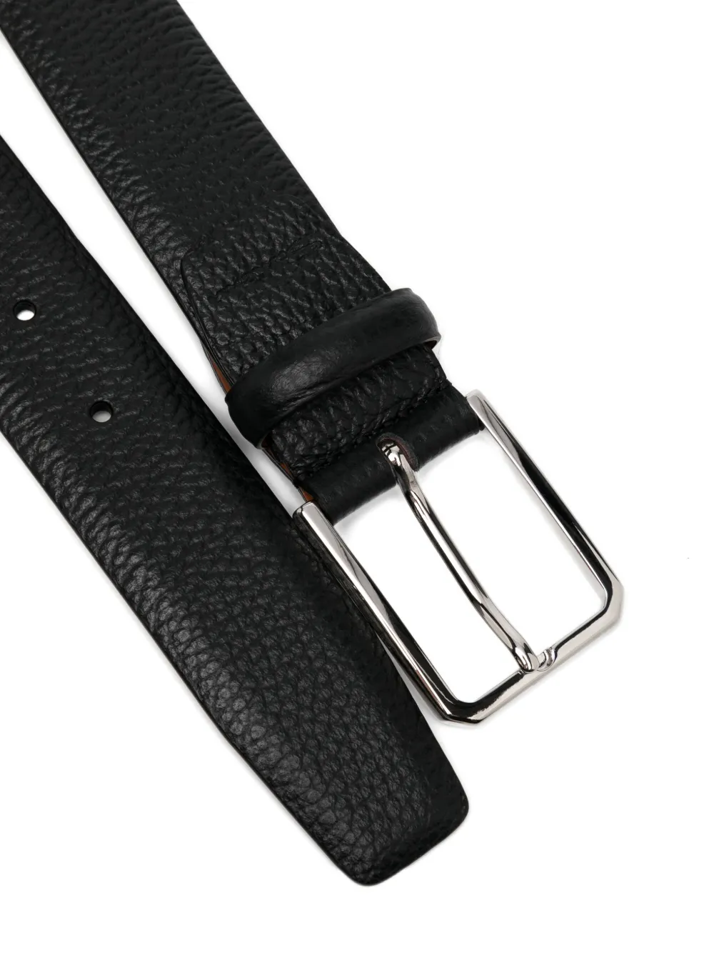 Santoni Leather Belt In Brown