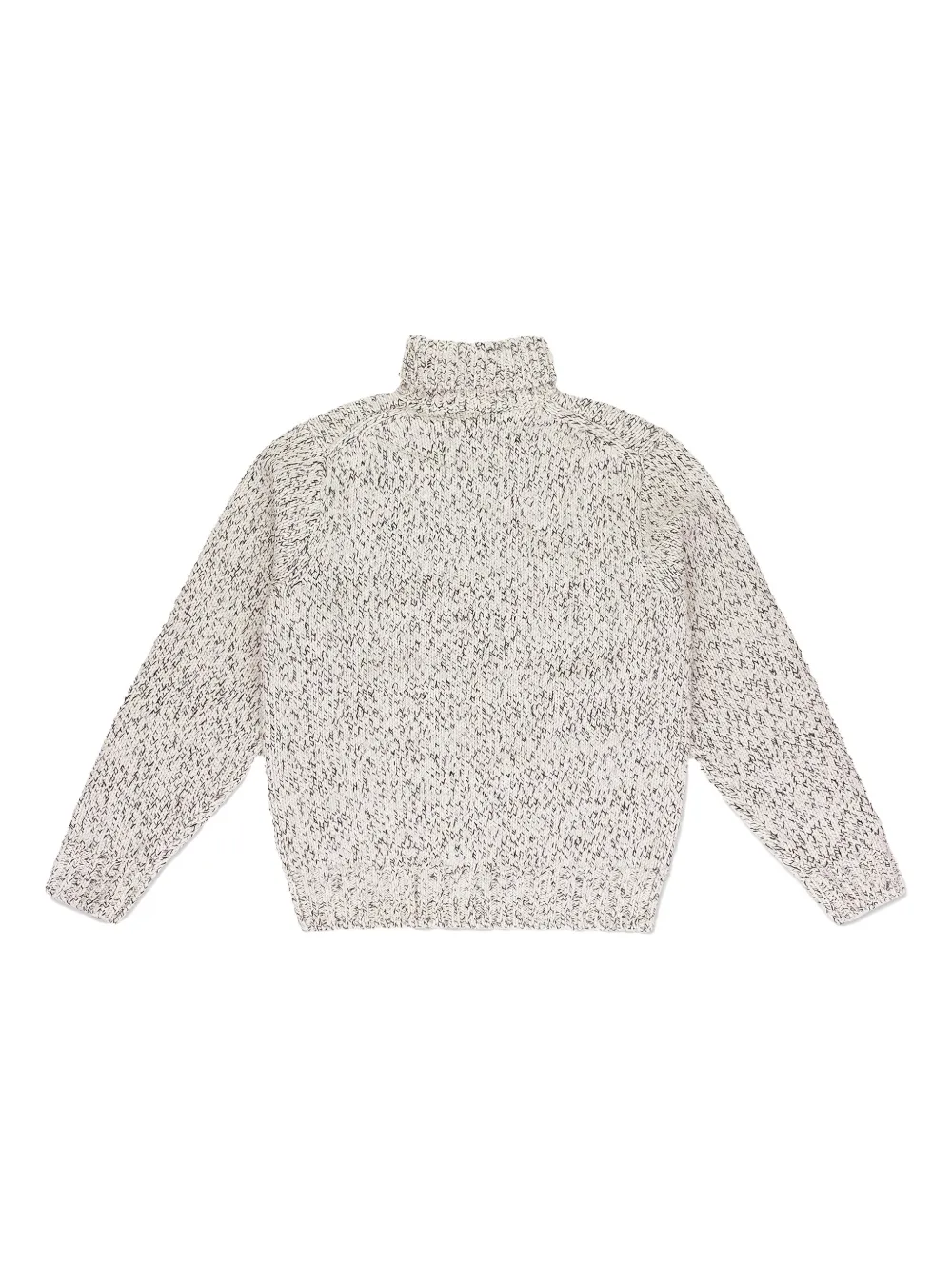 Aimé Leon Dore Off-white Marled Turtleneck Sweater In Metallic