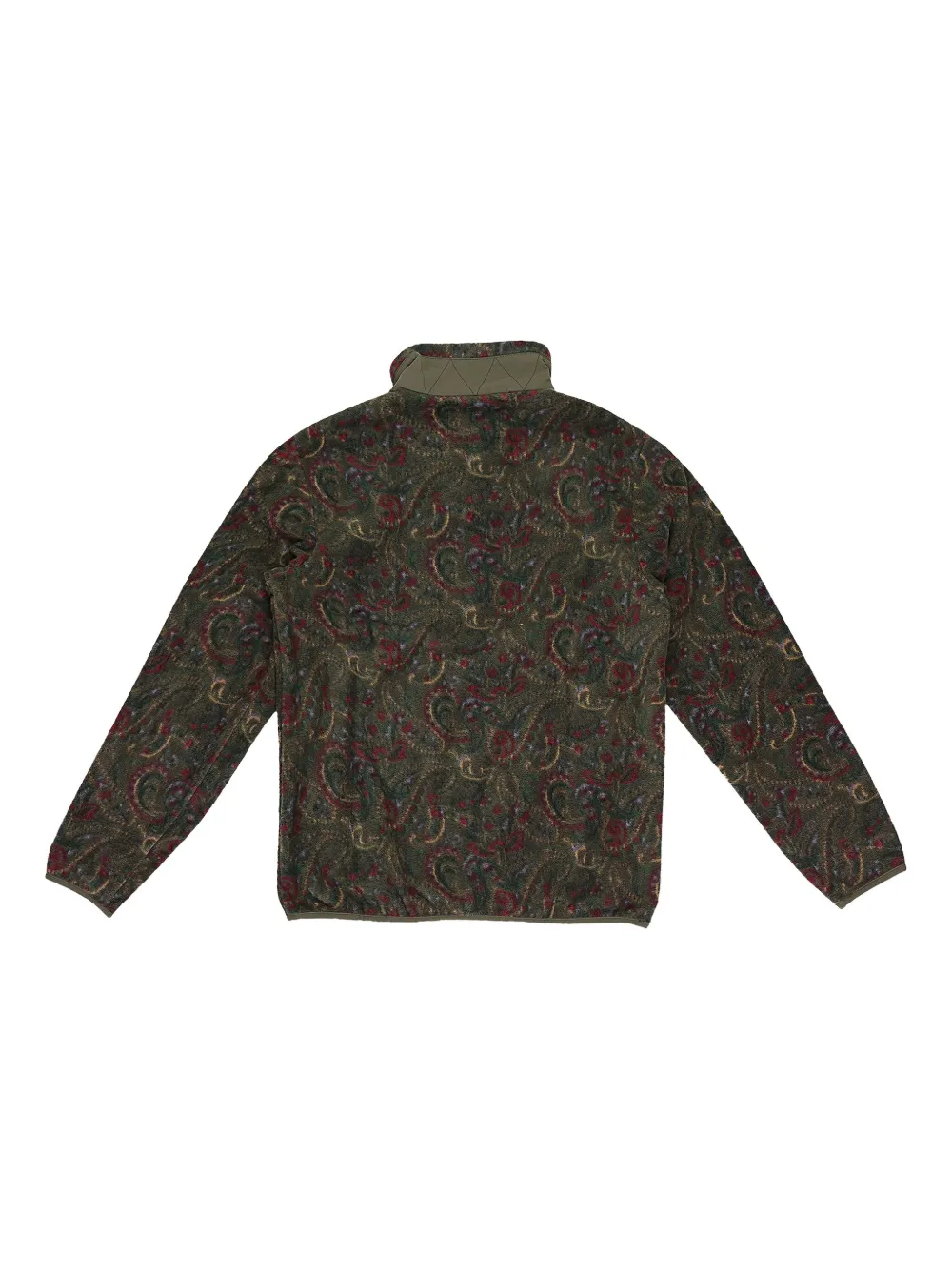 Aimé Leon Dore Sweater met paisley-patroon en halve rits - Groen