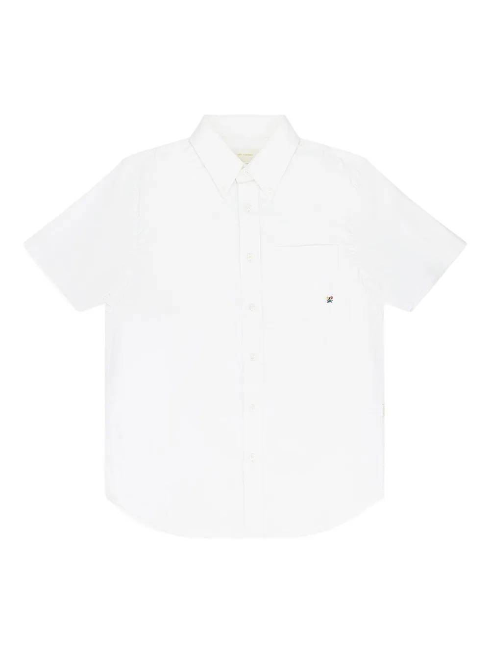 Aimé Leon Dore White Crest Short-sleeve Oxford Button-down In White