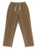 Aimé Leon Dore striped drawstring pants - Brown
